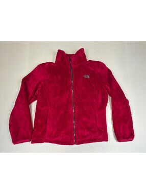 The North Face Women L Pink Full Zip Fuzzy Fleece Jacket